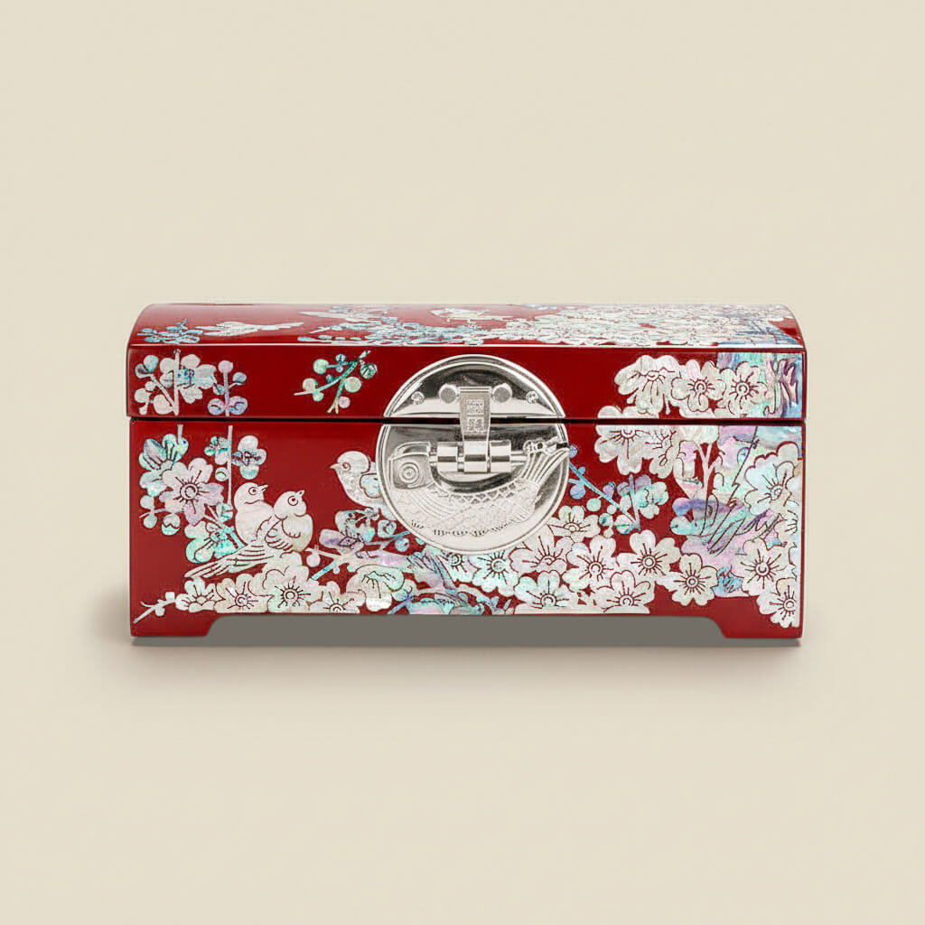 Handcrafted Jewelry Box with Inlaid Colored Shells FG11 / Essential Edition