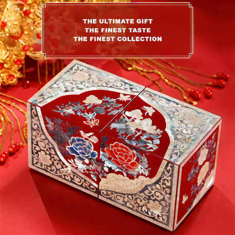 Handcrafted Jewelry Box with Inlaid Colored Shells JM04