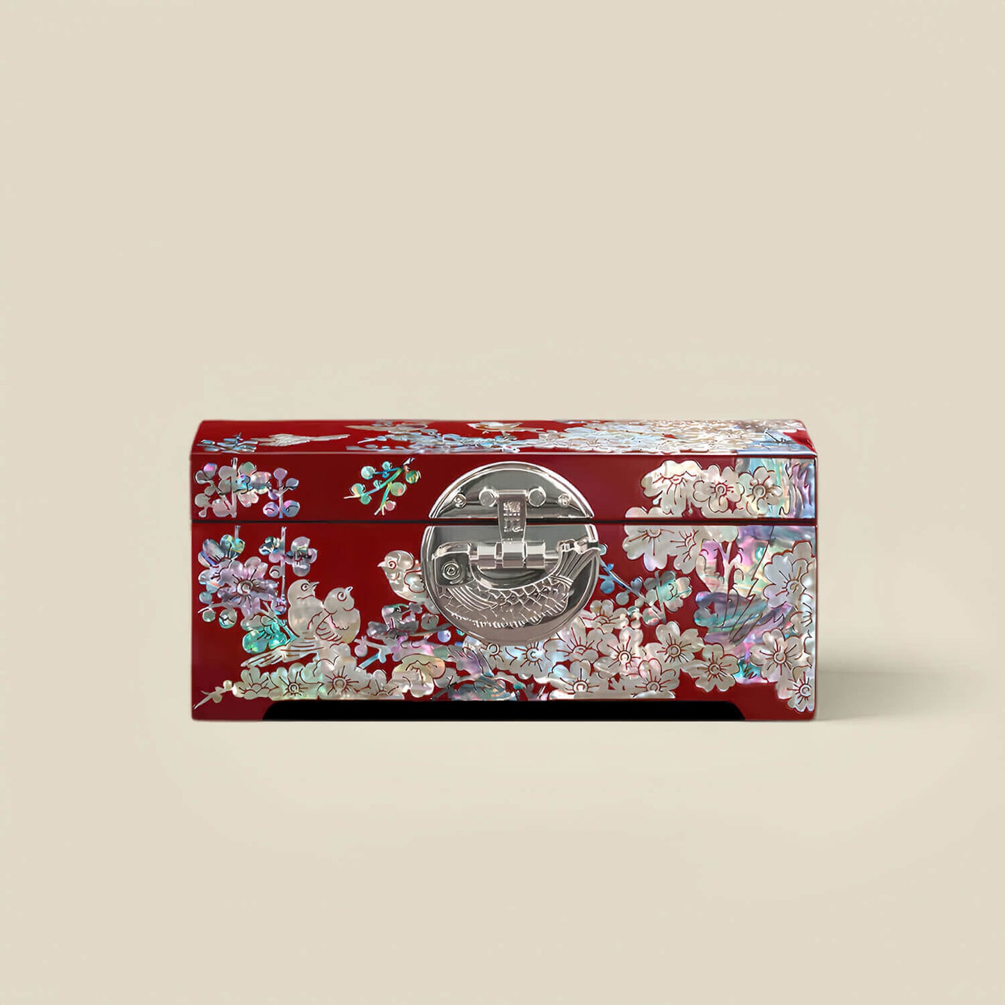 Handcrafted Jewelry Box with Inlaid Colored Shells FG11 / Essential Edition