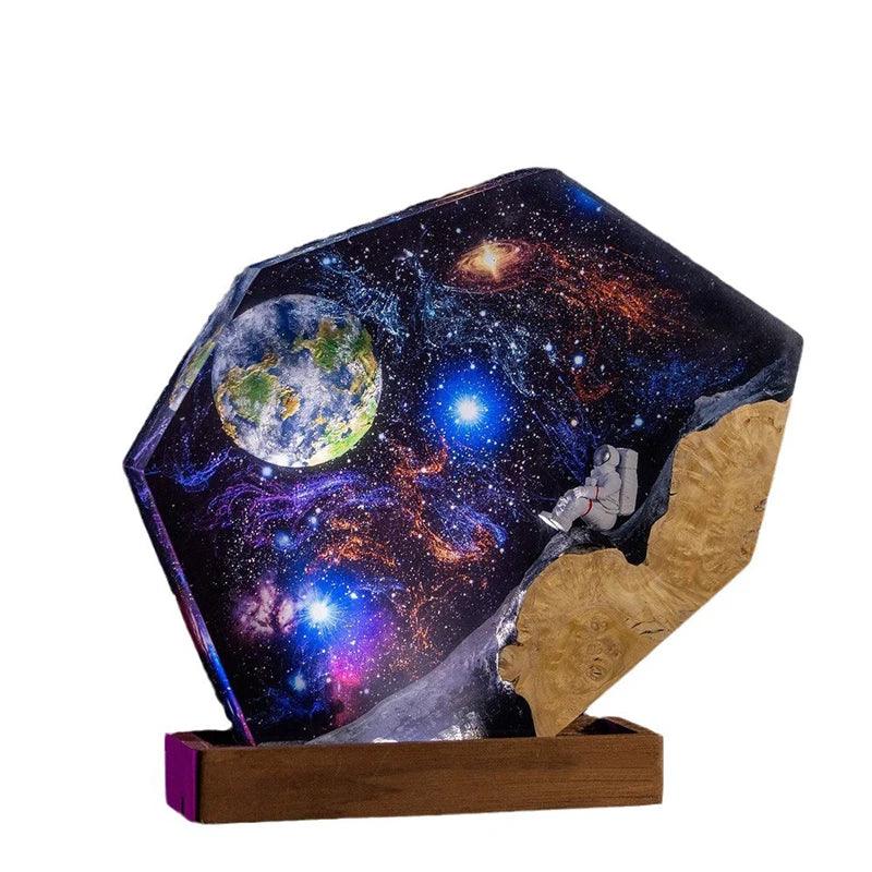 Space Exploration Organism Resin Table Light Creactive Art Decoration Lamp Earth Astronauts Theme Night Light  USB Charge - wooowshop